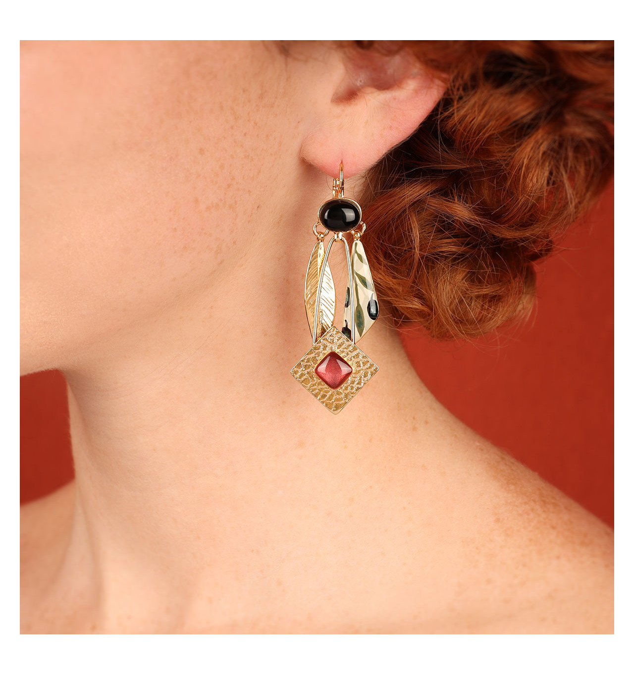 Bijoux Totem TARATATA TARATATA bijoux Boucles Dormeuses Olive.