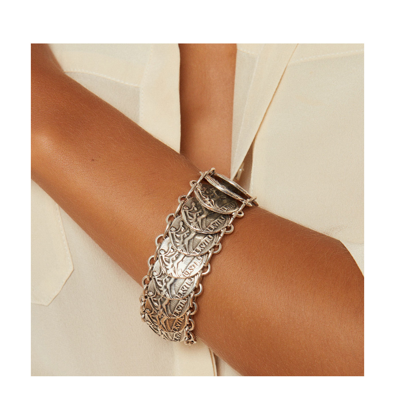 Bracelet Jazmin Monnaie Quadrige, Marque CXC | Bijoux Totem