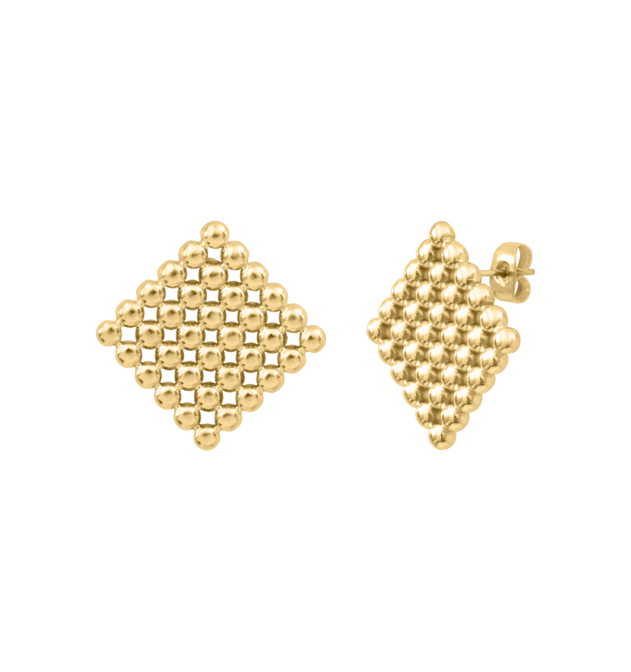 Bijoux Totem N°3 N°3 Boucles d’oreilles Carrées.