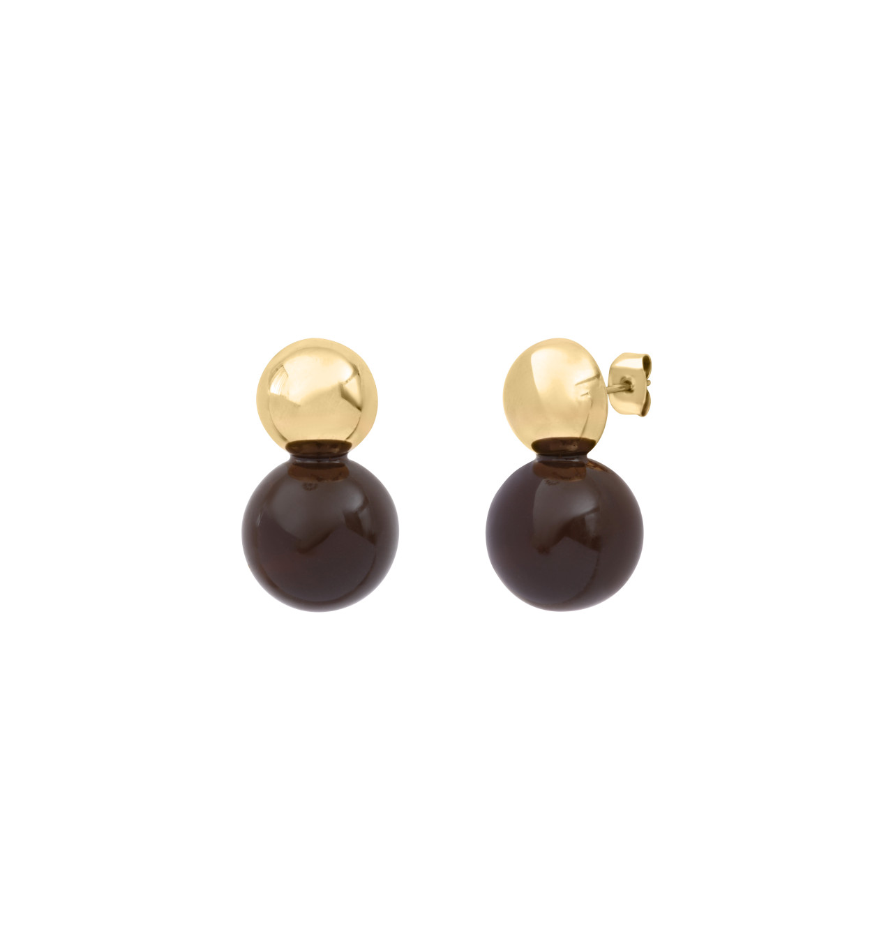 Bijoux Totem N°3 N°3 Boucles d’oreilles Marrons.