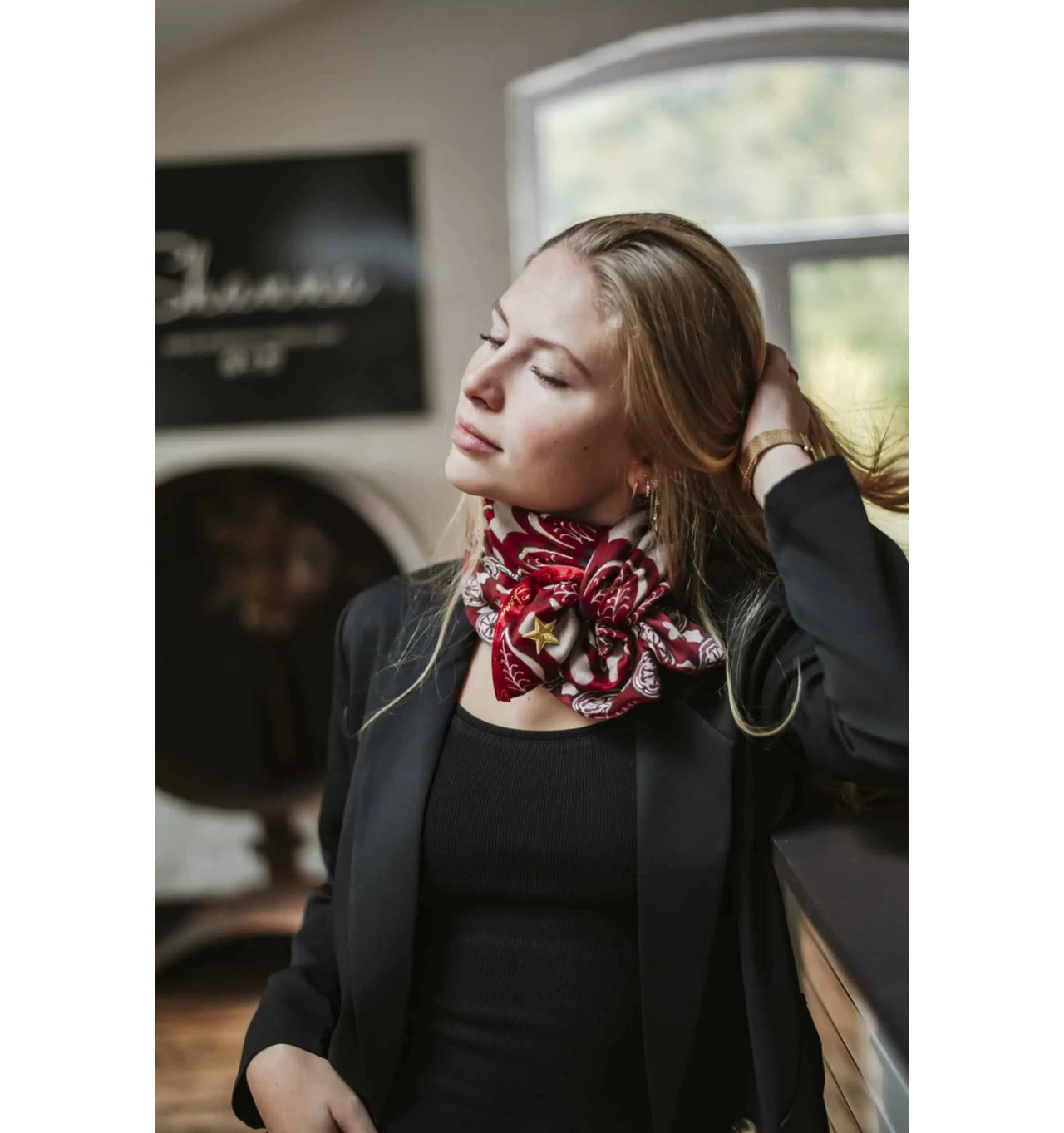 Foulard Carré Minisha Toscane, Marque Shanna | Bijoux Totem