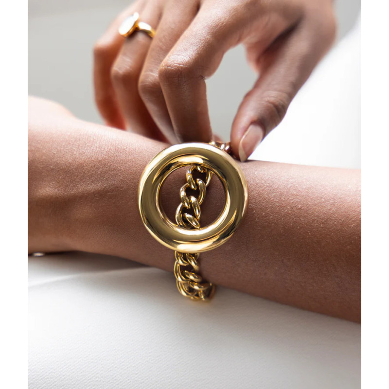 Bracelet Kaelis Acier doré, Marque Zag Bijoux | Bijoux Totem